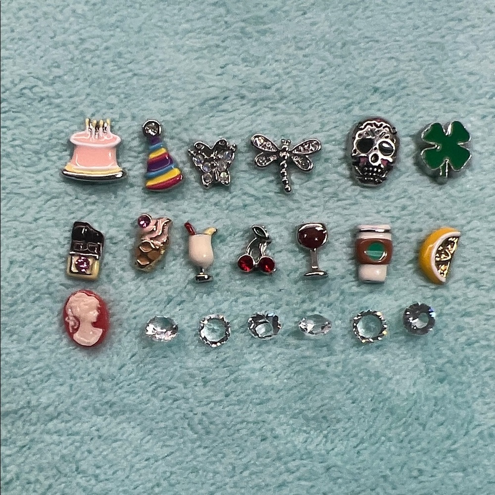 Floating Locket Charms - Birthday theme
